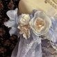 Lila, wunderschön, süß, niedlich, exquisite Blumenperlen, langer Tüll, bodenlang, Prinzessinnen-Ballkleid, Abendkleid zum 16. Geburtstag, Zeremonienkleid für Erwachsene, nv4020