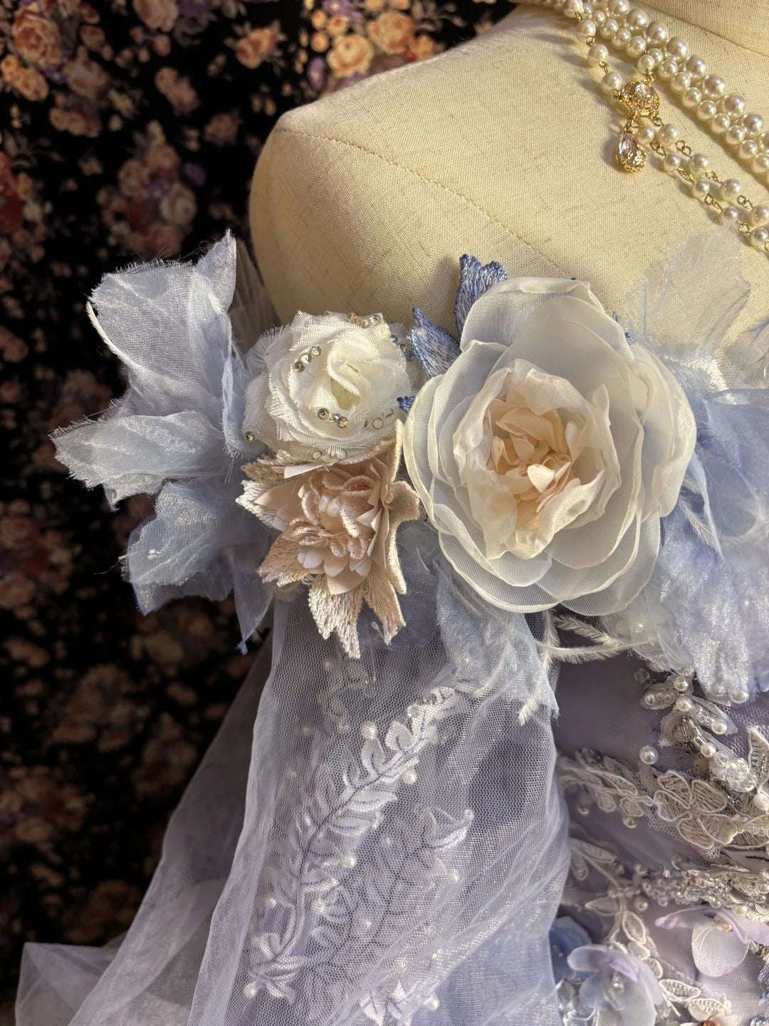 Lila, wunderschön, süß, niedlich, exquisite Blumenperlen, langer Tüll, bodenlang, Prinzessinnen-Ballkleid, Abendkleid zum 16. Geburtstag, Zeremonienkleid für Erwachsene, nv4020