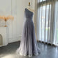 Purple Tulle Sequin Sparkling Long Ball Gown Evening Dress nv2703