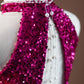 Robe de soirée longue rose à paillettes scintillantes nv4750