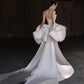 Wunderschönes, exquisites, langes, mit Perlen besetztes Satin-Meerjungfrauen-Ballkleid mit schmalem Abendkleid und Brautkleid nv4127