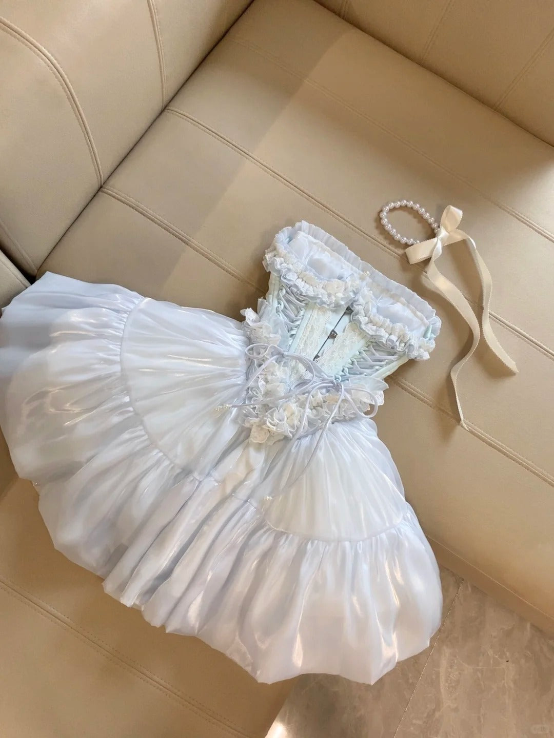 Exquisites kurzes Chiffon-Heimkehrkleid, Geburtstagspartykleid, NV5306