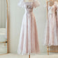Robe de demoiselle d'honneur longue en tulle, élégante et romantique, rose et violet, robe de bal, robe de soirée, robe de remise de diplôme, robe de bal nv4041