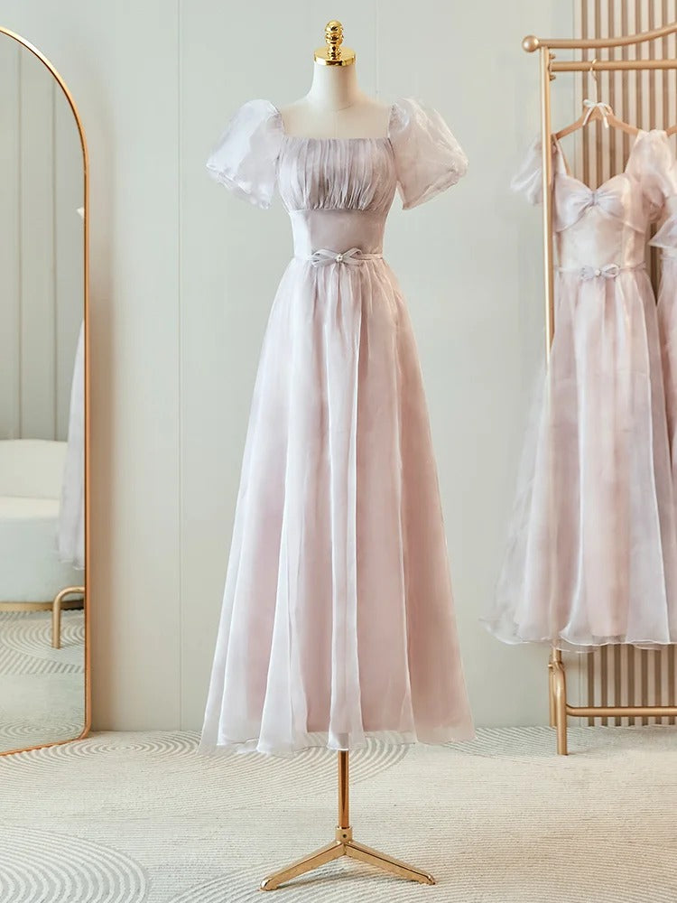 Robe de demoiselle d'honneur longue en tulle, élégante et romantique, rose et violet, robe de bal, robe de soirée, robe de remise de diplôme, robe de bal nv4041