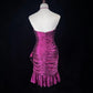 Robe de soirée courte en satin rose à la mode, robe de bal, robe de soirée, robe de soirée, nv4394
