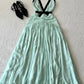 NiceVestidos - Robe bustier en mousseline vert menthe pour les vacances et les voyages nv5542