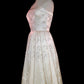 Robe de soirée longue en satin blanc ivoire, magnifique, perlée, exquise, robe de mariée, robe de demoiselle d'honneur, sans manches, fantaisie, conte de fées, haute couture, nv3636