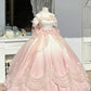 Pink/blue/Purple Sweet Bow Decoration Long Tulle Short Sleeve Ball Gown Evening Dress nv2983