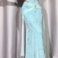 NiceVestidos – Vintage-Abendkleid, exquisit blau, elegant und mit Perlen besetzt. NV5983