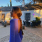 Robe de soirée courte coupe slim violette à la mode nv2085