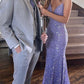 Purple Elegant Sequin Mermaid Long Prom Gown Evening Dress Party Dress nv2434