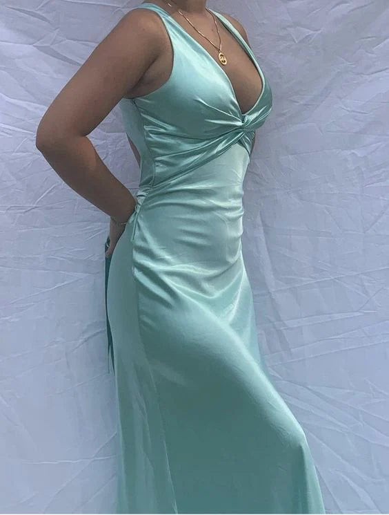 Lila/grün/rot/gelb mode elegante V-ausschnitt rückenfreies vintage prom kleid abendkleid party kleid nv1932