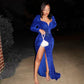 Blue Fashion Sexy Shiny Sequin Long Prom Dress Evening Gown Party Dress nv2443