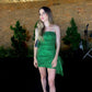 Green Sequin Spaghetti Strap Homecoming Dress Short Prom Dress nv2092