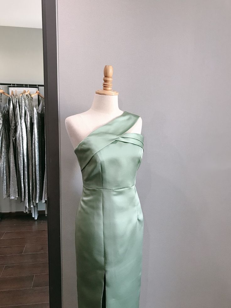 Robe de soirée longue en satin, simple et élégante, verte, à la mode, robe de mariée, robe de demoiselle d'honneur, robe de bal, nv3892