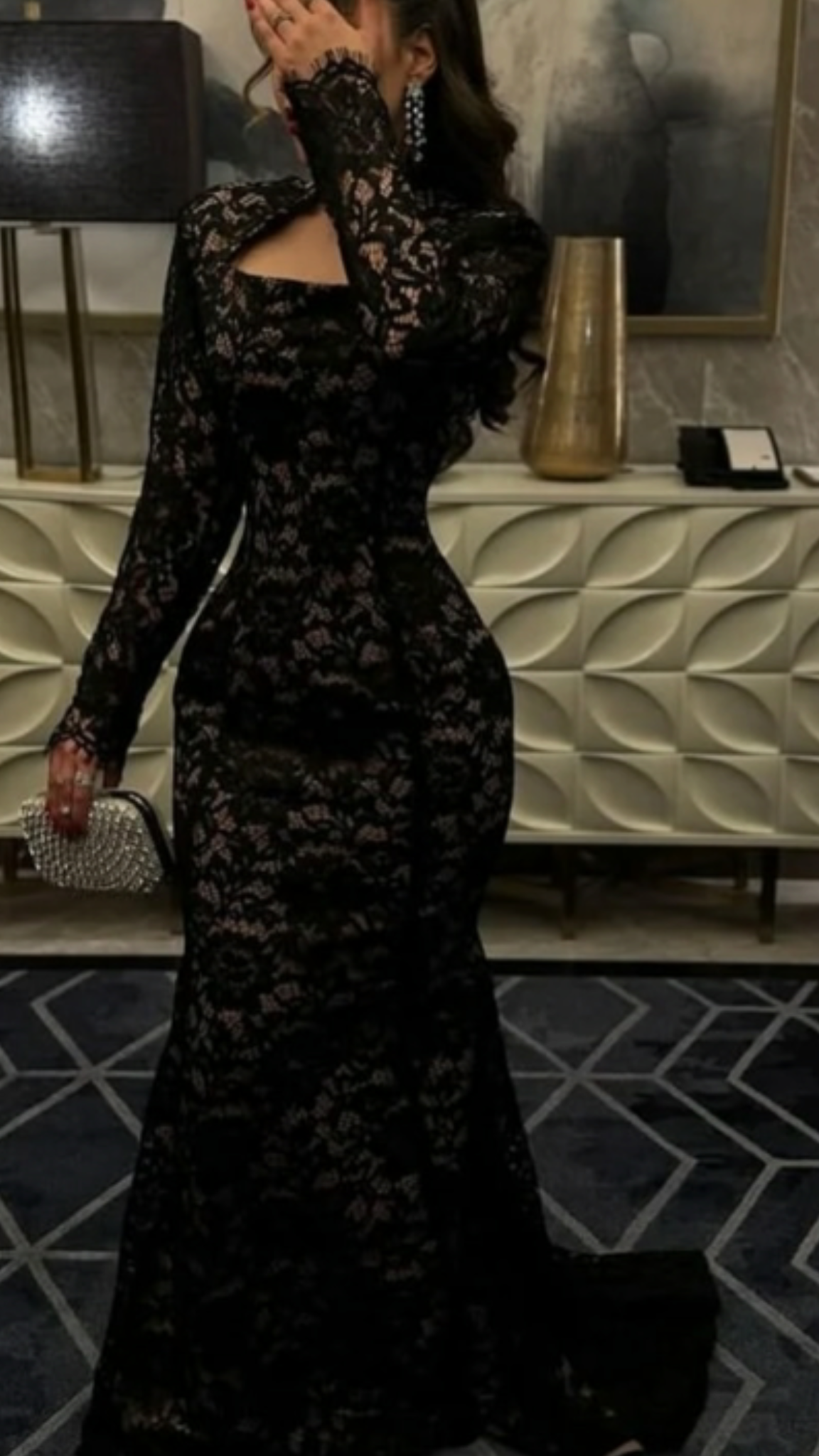 Neues langärmeliges Meerjungfrauenkleid aus Spitze – sexy und elegant NV6328