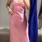 🌷Robe de soirée longue en satin rose clair, élégante et charmante, robe de soirée, robe de bal nv3993
