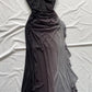 Black shiny sequined maxi dress long ball gown evening dress nv2716