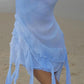 Robe de soirée courte en tulle bleu simple, robe de soirée de vacances en bord de mer, robe de retour à la maison nv2804