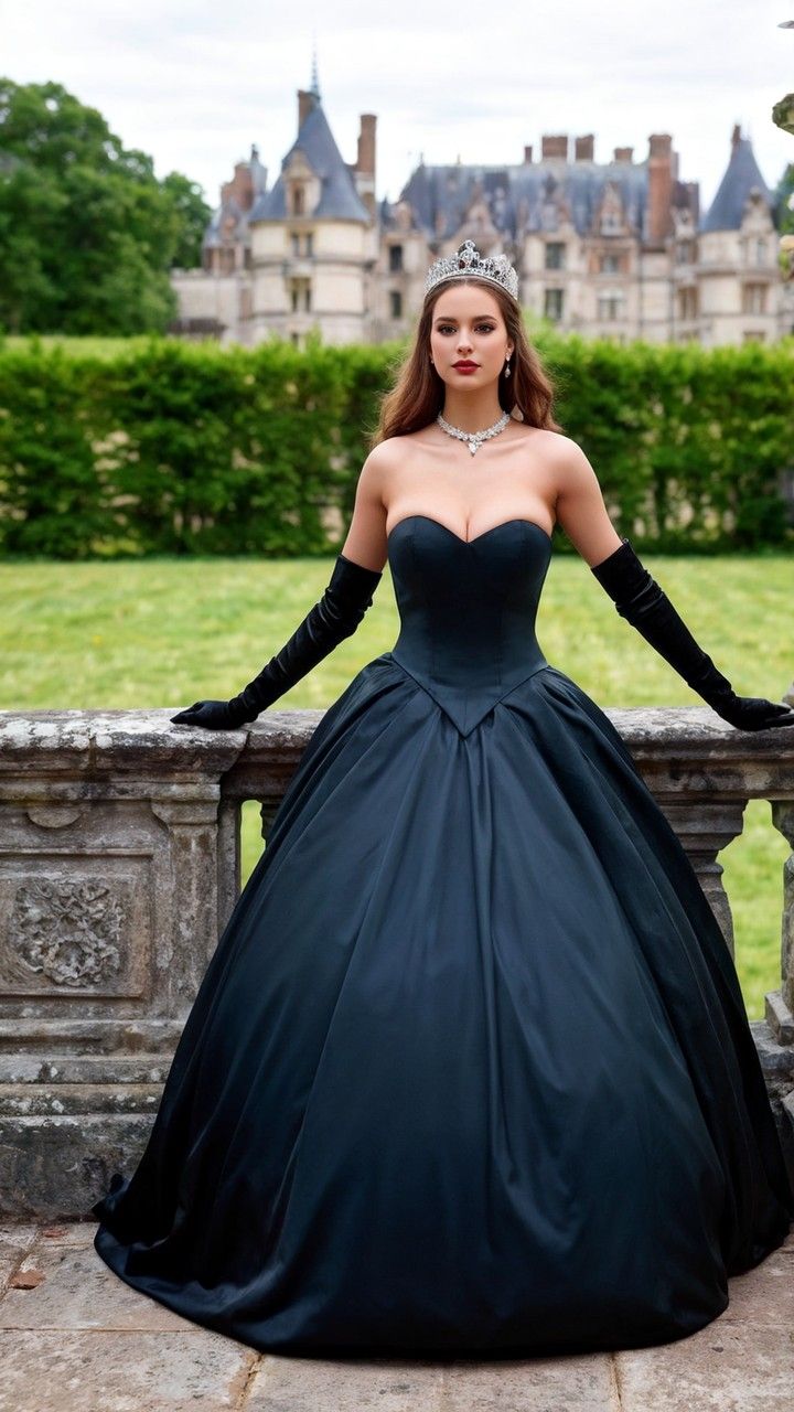 Robe de bal longue noire style rétro NiceVestidos NV6112