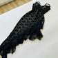 Robe de soirée longue à volants en dentelle noire, élégante et tendance, nv3421