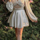 Robe de soirée courte à col en V blanche et à la mode nv1874