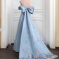 Light Blue Gorgeous Elegant Rhinestone Long Prom Dress Evening Dress Holiday Party Dress nv3088