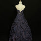 Robe de bal longue et rétro en satin perlé, scintillante, violette, étoilée, nuit, rivière, exquise, longueur au sol, NV5149