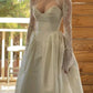 NiceVestidos - Robe de mariée longue blanche en dentelle à manches longues NV5837