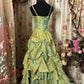 Robe de bal vintage verte scintillante, sans bretelles, longue robe de soirée en satin, nv3768