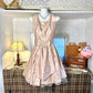 Robe de soirée courte en satin rose clair, élégante et rétro, robe d'anniversaire nv5163