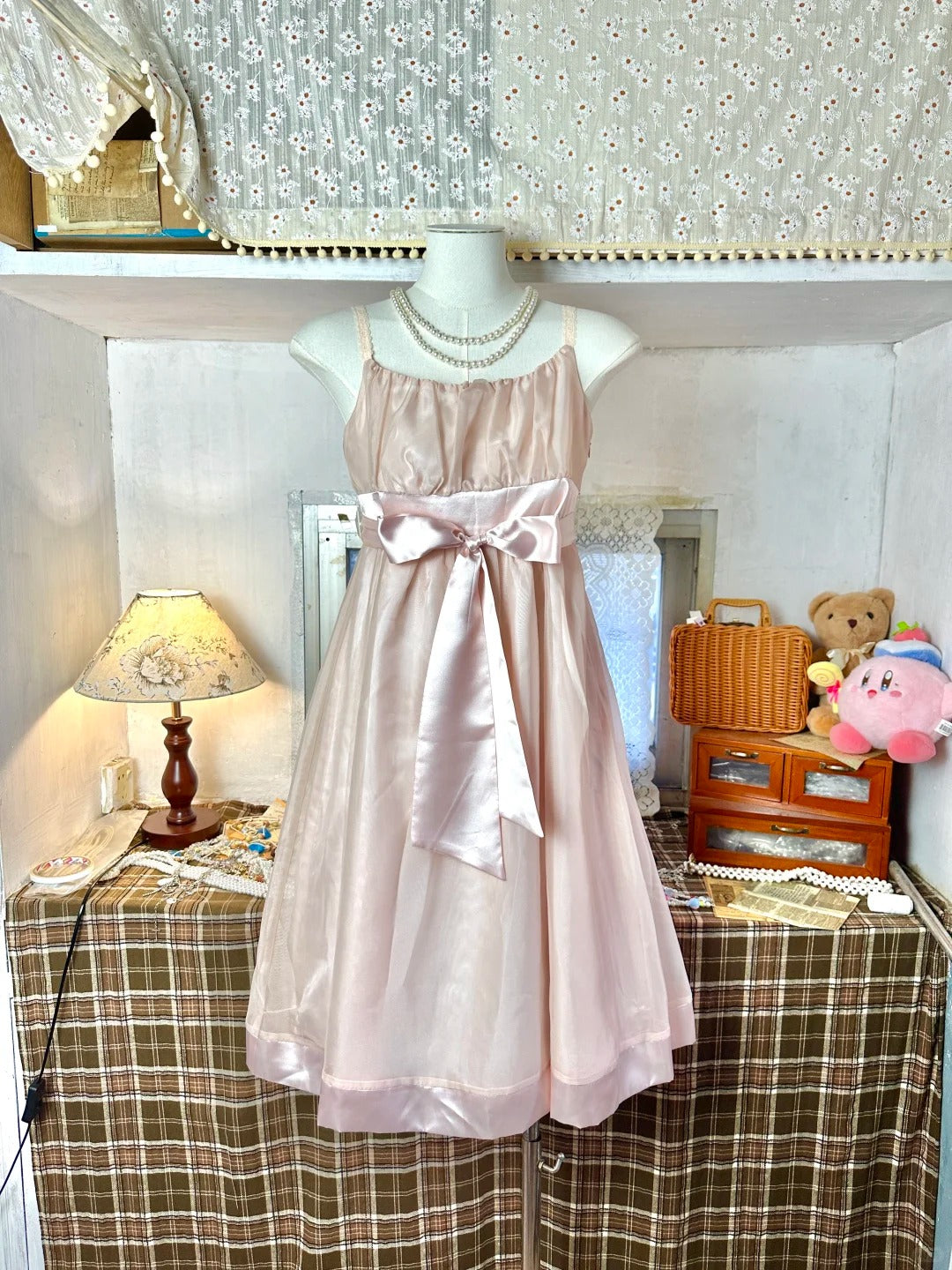 Robe de soirée courte en satin rose clair, élégante et rétro, robe d'anniversaire nv5168