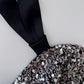 NiceVestidos - Wunderschönes, schwarzes, exquisites, kurzes, formelles Heimkehrkleid mit Perlenbesatz, Hoco-Kleid NV5486