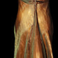 Robe de soirée sirène en satin vert doré, magnifique, élégante, à la mode, motif foncé, longues bretelles spaghetti, robe de bal, robe de fête d'anniversaire, robe de bal nv3968