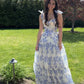 Wunderschönes, florales Chiffon-elegantes langes Ballkleid, Abendkleid, Partykleid, NV37