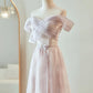 Robe de demoiselle d'honneur longue en tulle, élégante et romantique, rose et violet, robe de bal, robe de soirée, robe de remise de diplôme, robe de bal nv4041