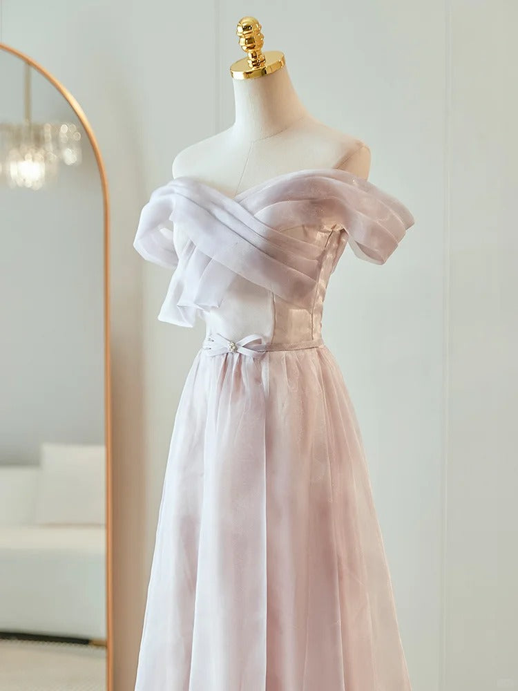 Robe de demoiselle d'honneur longue en tulle, élégante et romantique, rose et violet, robe de bal, robe de soirée, robe de remise de diplôme, robe de bal nv4041