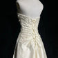 Elfenbeinweißes funkelndes Homecoming-Kleid, exquisites, perlenbesetztes, kurzes Satin-Ballkleid, Abendkleid, nv4382