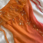 Orange gorgeous spaghetti strap beaded charming vintage prom dress evening gown homecoming dress sexy party dress nv3274