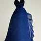 Blue gradient fashion elegant exquisite beaded long tulle ball gown evening dress party dress nv3396