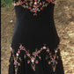 NiceVestidos - Robe de soirée courte/mi-longue à imprimé floral noir nv5461