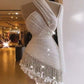 Silberweißes, kurzes, luxuriöses, wunderschönes, mit Perlen besetztes Partykleid, Abendkleid nv2864