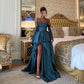 Blue special tone fashionable and elegant long ball gown evening dress nv2976