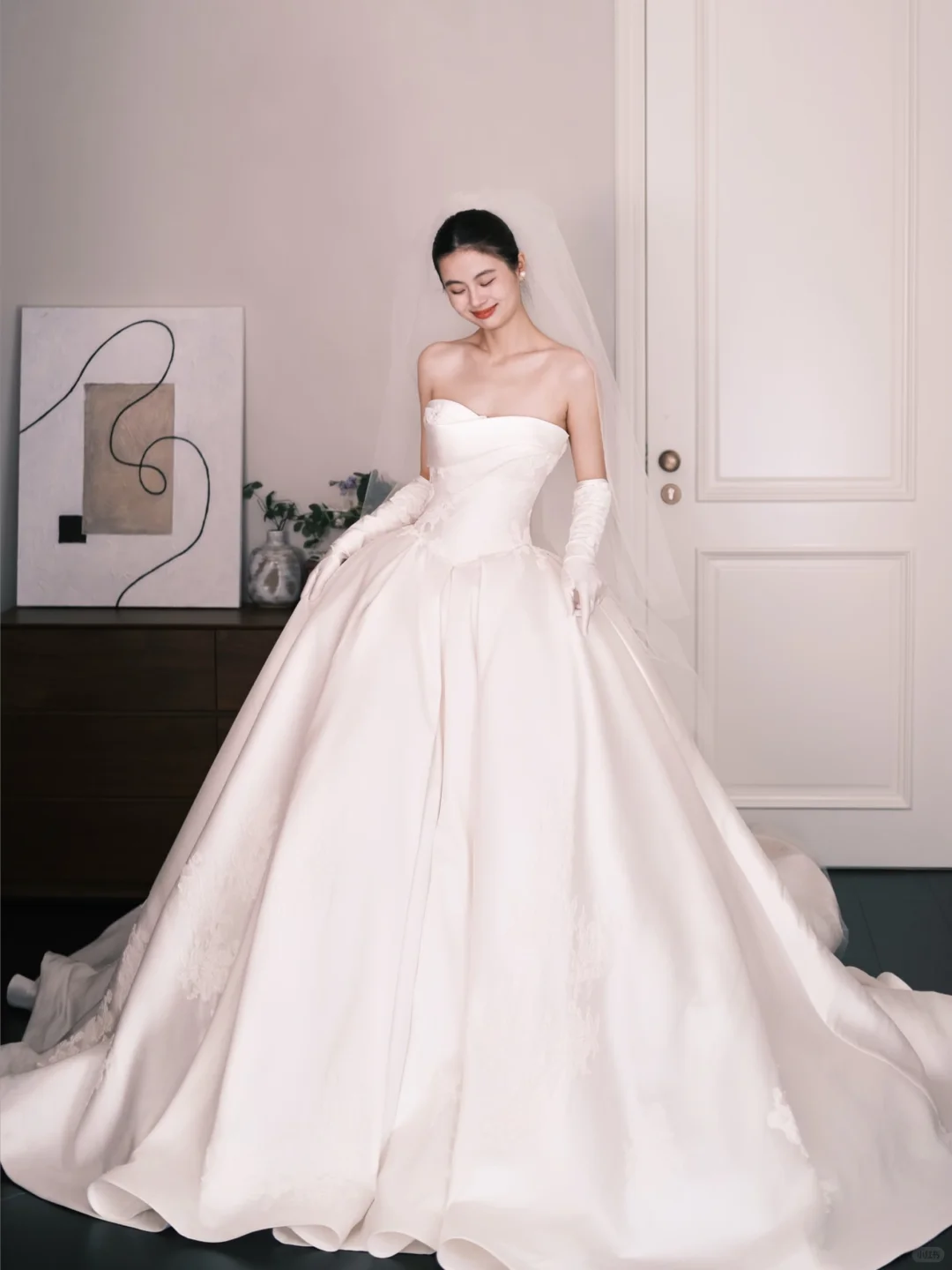 Strapless Sweetheart Satin Ballgown Bridal Wedding Dress  NV7339