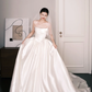Strapless Satin A-Line Ballgown Wedding Dress Bridal Gown  NV7264