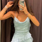 Blue Fashion Shiny Long Sequin Homecoming Dress Party Gown nv4803