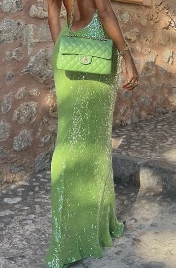 Grünes, modisches, langes Ballkleid mit Pailletten, Abendkleid, Partykleid, nv4768