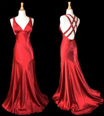 Red fashion elegant V long satin floor-length trailing ball gown evening dress birthday party dress prom dress nv3950
