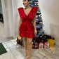 Rotes V-Ausschnitt stilvolles einzigartiges kurzes Mini Satin Ballkleid Abendkleid Partykleid Homecoming Kleid nv2348