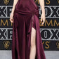 Robe de soirée longue en satin cerise, style rétro, corset, robe de bal, robe de soirée, sexy et élégante, nv5062